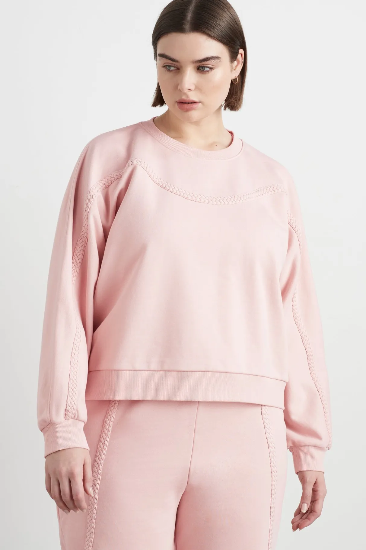 braided_crew_jumper__10.webp Best Aje ATHLETICA Braided Crew Jumper 401 Blush