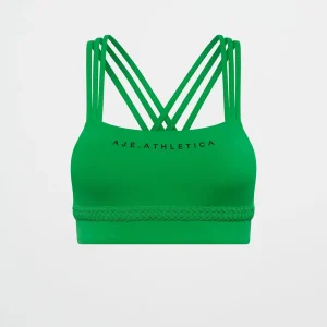 Best Sale Aje ATHLETICA Braided Hem Sports Bra 324 Vivid Green