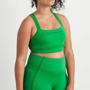 Best Sale Aje ATHLETICA Braided Hem Sports Bra 324 Vivid Green