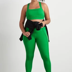 Best Sale Aje ATHLETICA Braided Hem Sports Bra 324 Vivid Green
