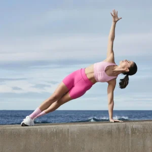 Discount Aje ATHLETICA Braided Shorts 630 Bright Fuchsia