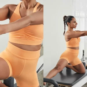 Cheap Aje ATHLETICA Braided Shorts 630 Soft Apricot