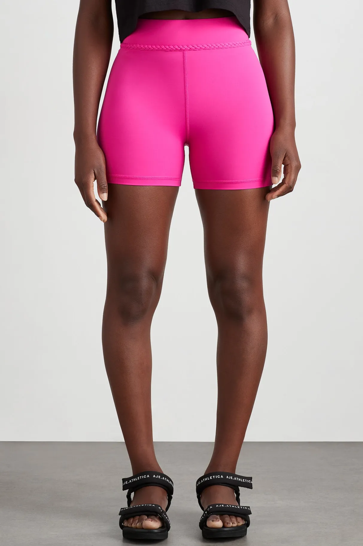 braided_shorts__2-1.webp Discount Aje ATHLETICA Braided Shorts 630 Bright Fuchsia