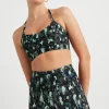 Cheap Aje ATHLETICA Braided Strappy Sports Bra 334 Green Painted Freeform