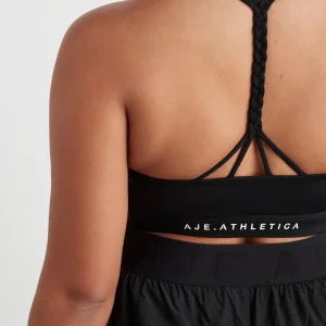 Cheap Aje ATHLETICA Braided Strappy Sports Bra 334 Black/White