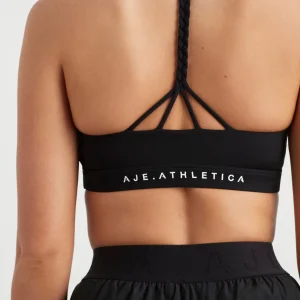 Cheap Aje ATHLETICA Braided Strappy Sports Bra 334 Black/White