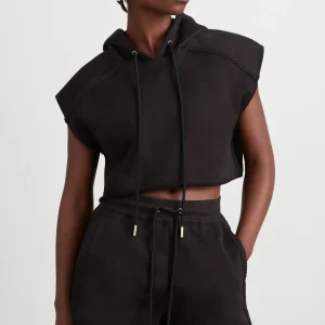 Best Aje ATHLETICA Braided Terry Crop Hoodie 402 Black