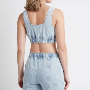 Best Sale Aje ATHLETICA Bubble Classic Logo Sports Bra 306 Chambray Blue