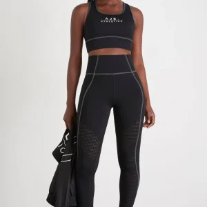 New Aje ATHLETICA Classic Laser Cut Full Length Legging 202 Black/White