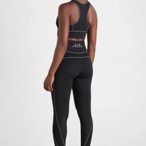 New Aje ATHLETICA Classic Laser Cut Full Length Legging 202 Black/White