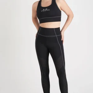 New Aje ATHLETICA Classic Laser Cut Full Length Legging 202 Black/White