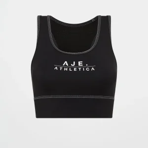 Outlet Aje ATHLETICA Classic Logo Racerback Sports Bra 304 Black/White