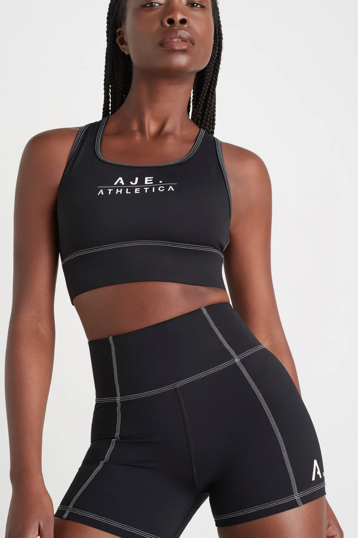 classic_logo_short_bike_shorts__0.webp New Aje ATHLETICA Classic Logo Short Bike Shorts 605 Black/White