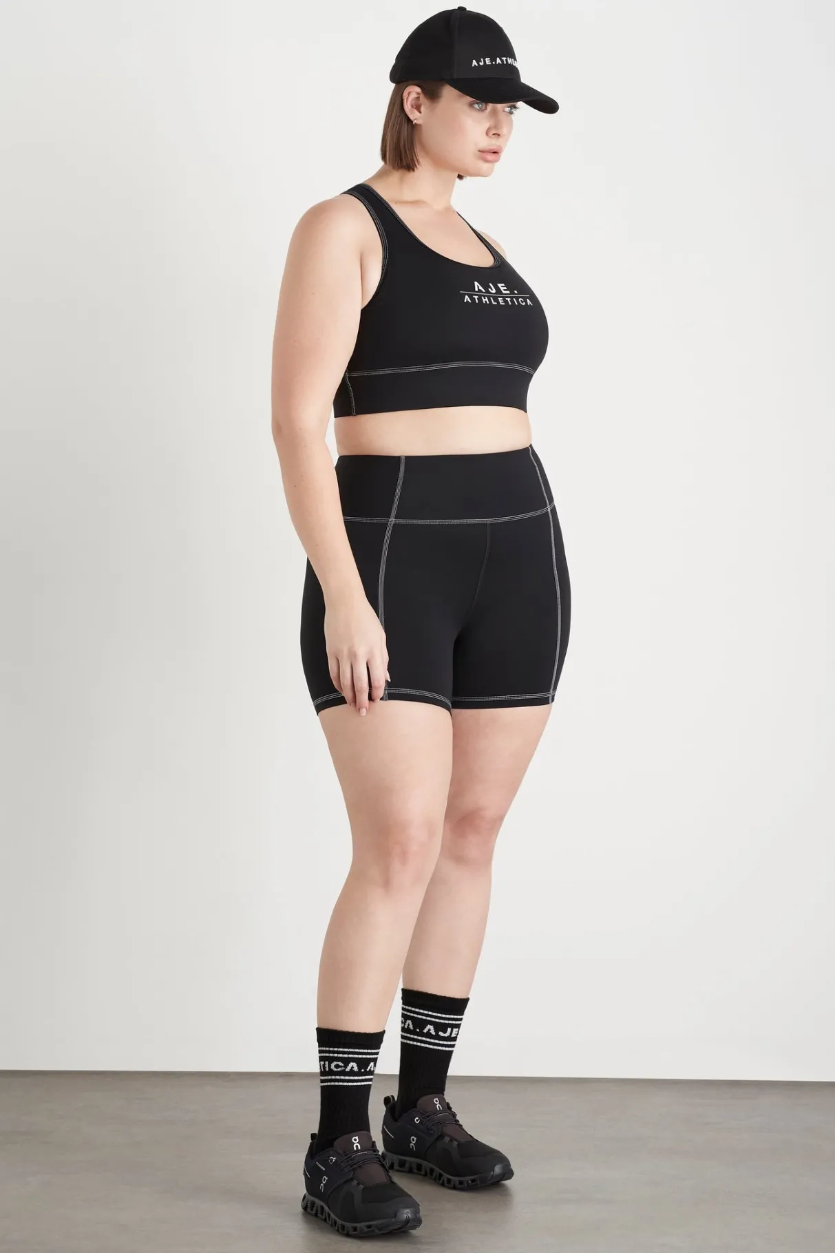 classic_logo_short_bike_shorts__11.webp New Aje ATHLETICA Classic Logo Short Bike Shorts 605 Black/White
