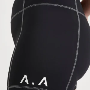 New Aje ATHLETICA Classic Logo Short Bike Shorts 605 Black/White