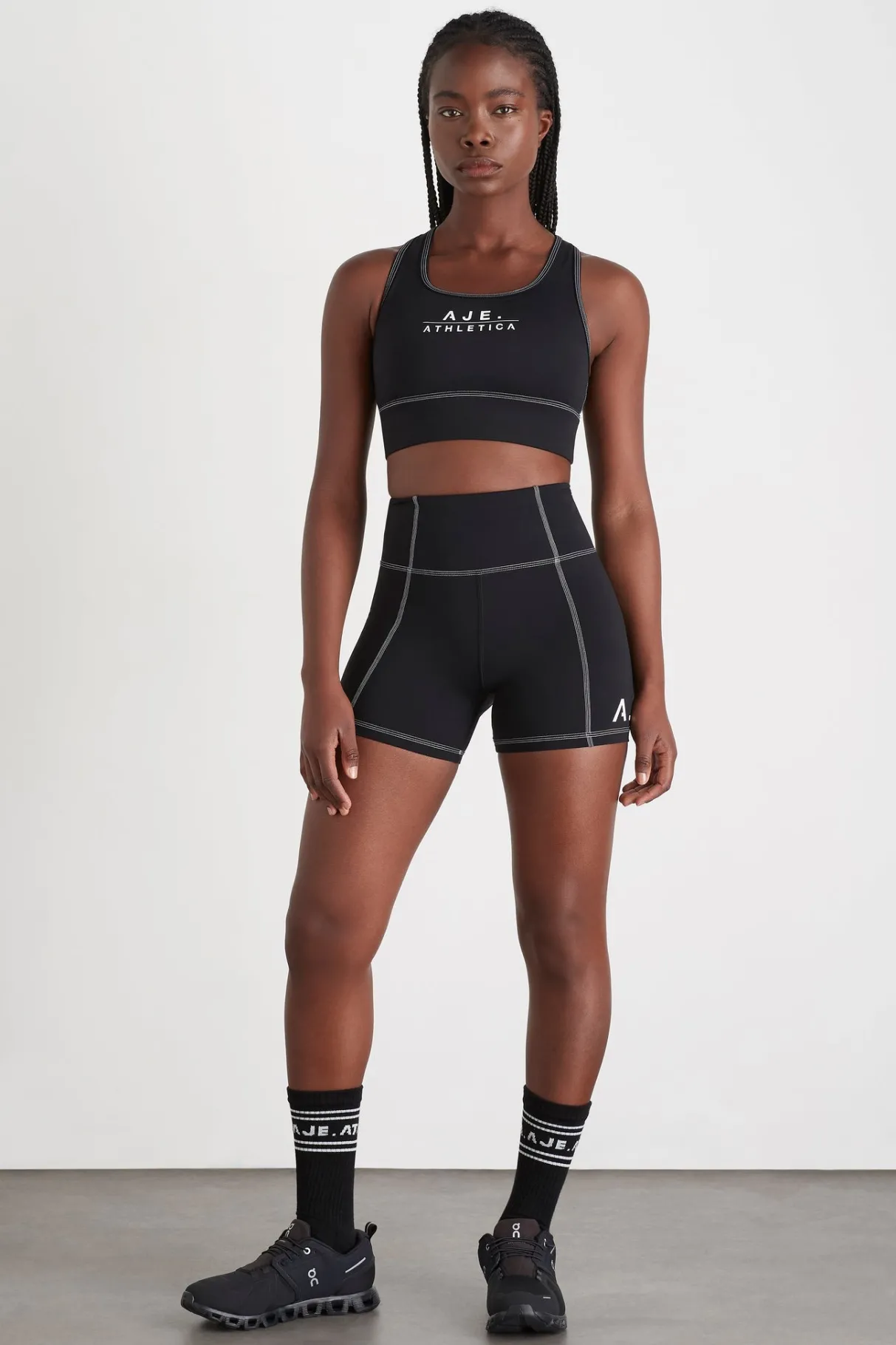 classic_logo_short_bike_shorts__2.webp New Aje ATHLETICA Classic Logo Short Bike Shorts 605 Black/White
