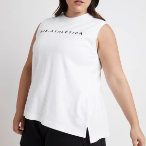 Fashion Aje ATHLETICA Classic Logo Split Back Tank 111 White/Black