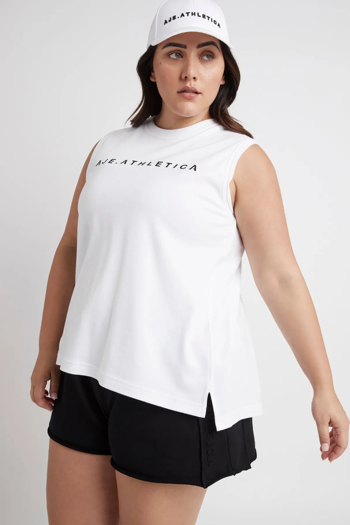 classic_logo_split_back_tank__12.webp Fashion Aje ATHLETICA Classic Logo Split Back Tank 111 White/Black