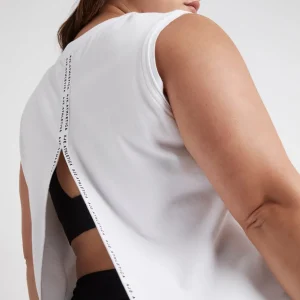 Fashion Aje ATHLETICA Classic Logo Split Back Tank 111 White/Black