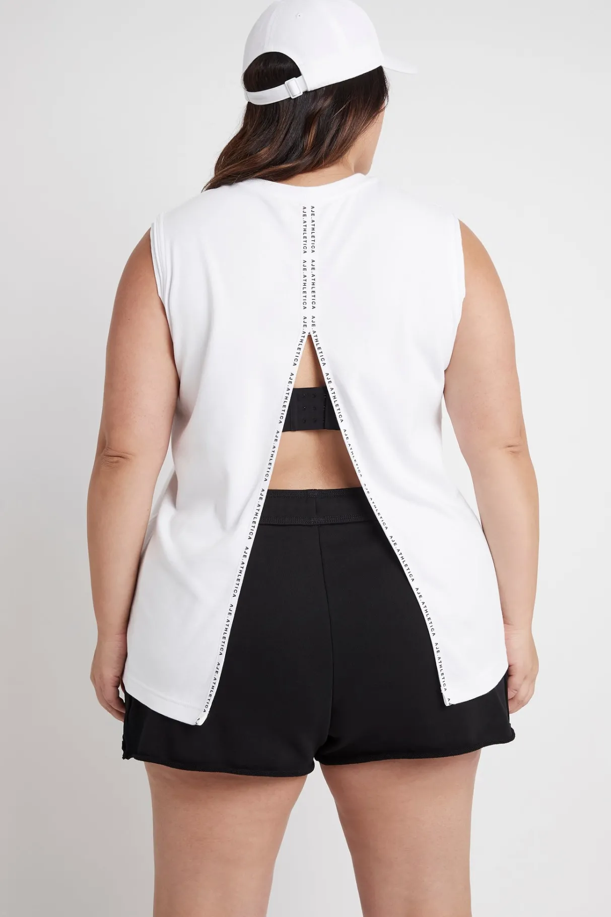 classic_logo_split_back_tank__14.webp Fashion Aje ATHLETICA Classic Logo Split Back Tank 111 White/Black