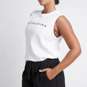 Fashion Aje ATHLETICA Classic Logo Split Back Tank 111 White/Black