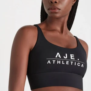 Shop Aje ATHLETICA Classic Logo Sports Bra 303 Black/White