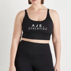 Shop Aje ATHLETICA Classic Logo Sports Bra 303 Black/White