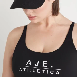 Shop Aje ATHLETICA Classic Logo Sports Bra 303 Black/White