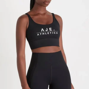Shop Aje ATHLETICA Classic Logo Sports Bra 303 Black/White