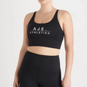 Shop Aje ATHLETICA Classic Logo Sports Bra 303 Black/White