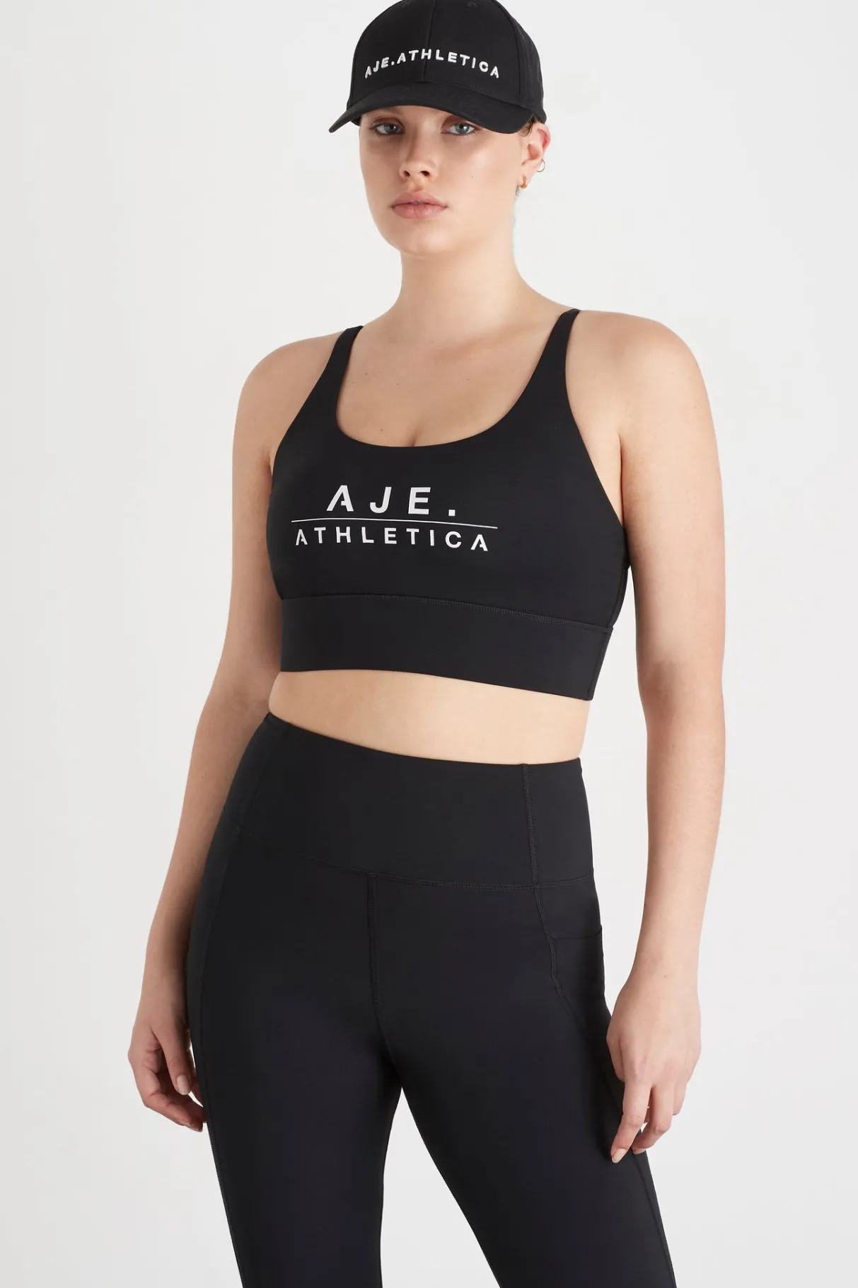 classic_logo_sports_bra__7.webp Shop Aje ATHLETICA Classic Logo Sports Bra 303 Black/White