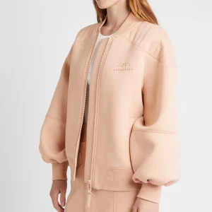 Sale Aje ATHLETICA Classic Spacer Knit Bomber Jacket 704 Sand