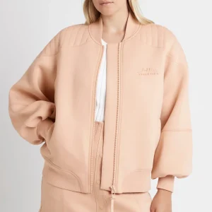 Sale Aje ATHLETICA Classic Spacer Knit Bomber Jacket 704 Sand