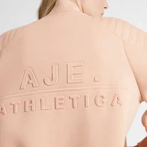 Sale Aje ATHLETICA Classic Spacer Knit Bomber Jacket 704 Sand