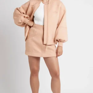 Sale Aje ATHLETICA Classic Spacer Knit Bomber Jacket 704 Sand