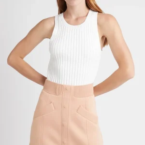 Clearance Aje ATHLETICA Classic Spacer Knit Mini Skirt 609 Sand