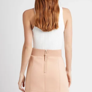 Clearance Aje ATHLETICA Classic Spacer Knit Mini Skirt 609 Sand