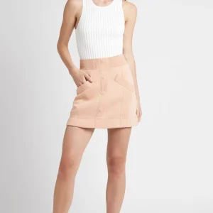 Clearance Aje ATHLETICA Classic Spacer Knit Mini Skirt 609 Sand