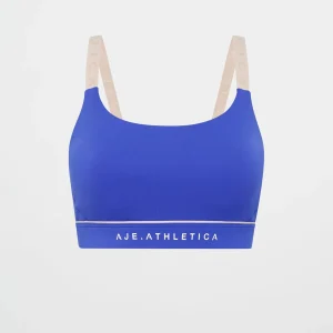 Flash Sale Aje ATHLETICA Classic Strap Sports Bra 362 Marine Blue Latte Beige