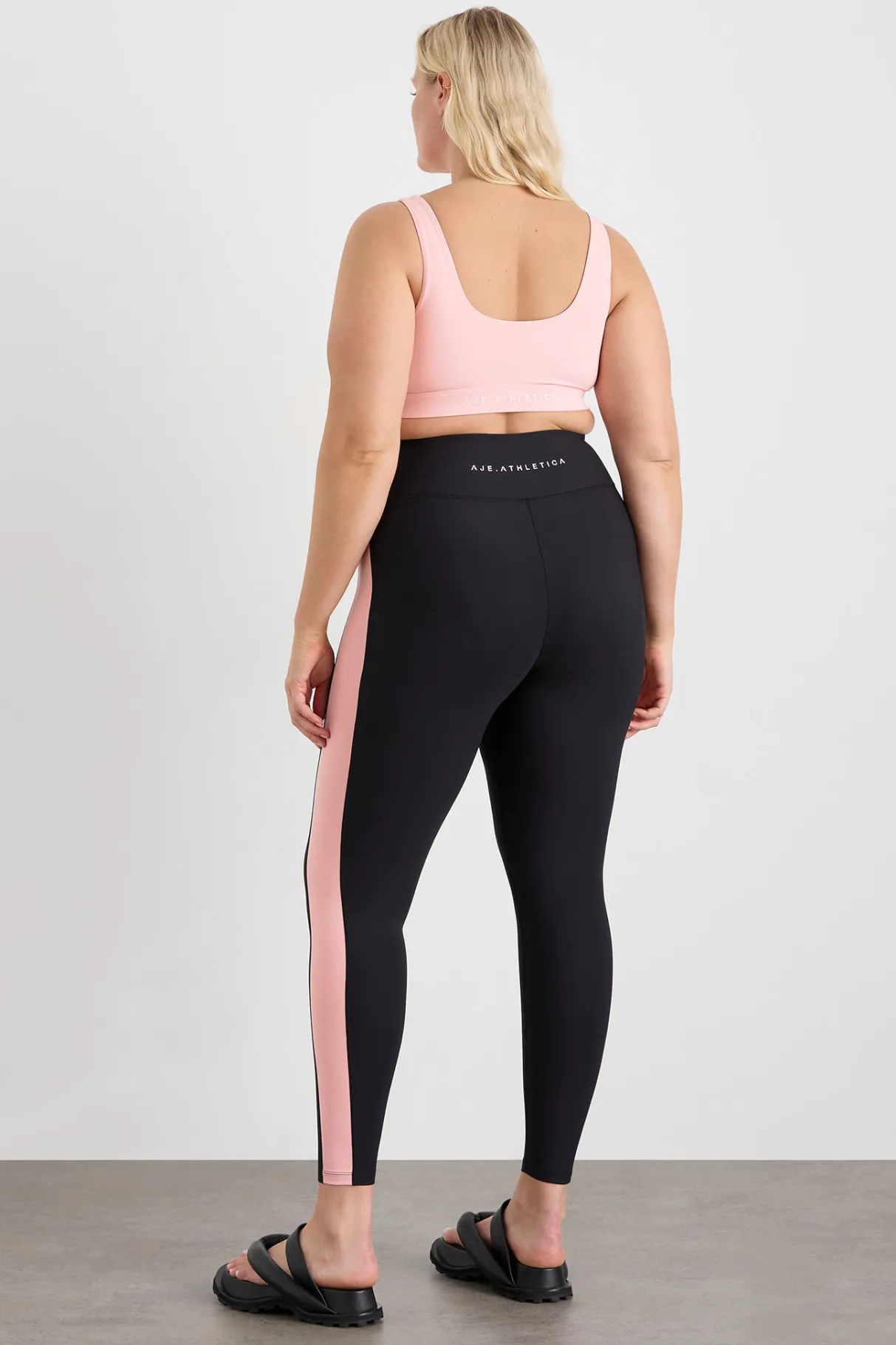 colour_block_ankle_length_legging__12-1.webp Online Aje ATHLETICA Colour Block Ankle Length Legging 212 Black / Millennial Pink