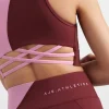 Store Aje ATHLETICA Colour Block Crop Top 336 Burnt Burgundy/Bonbon Pink