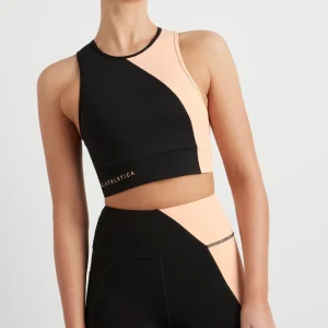 New Aje ATHLETICA Colour Block Crop Top 336 Black/Beige