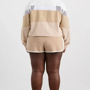 Best Aje ATHLETICA Colour Block Cropped Jacket 787 White/Natural Tan