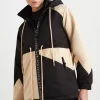 Best Sale Aje ATHLETICA Colour Block Long Jacket 731 Black/Beige