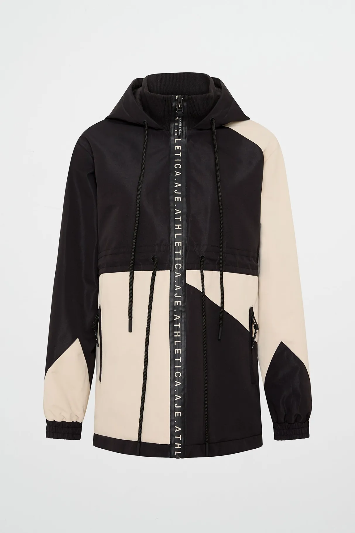 colour_block_long_jacket__1-2.webp Best Aje ATHLETICA Colour Block Long Jacket 731 Black / Moonstone Grey
