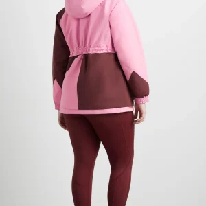 Store Aje ATHLETICA Colour Block Long Jacket 731 Burnt Burgundy/Bonbon Pink