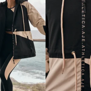 Best Sale Aje ATHLETICA Colour Block Long Jacket 731 Black/Beige