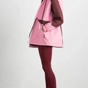 Store Aje ATHLETICA Colour Block Long Jacket 731 Burnt Burgundy/Bonbon Pink