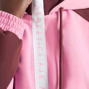Store Aje ATHLETICA Colour Block Long Jacket 731 Burnt Burgundy/Bonbon Pink