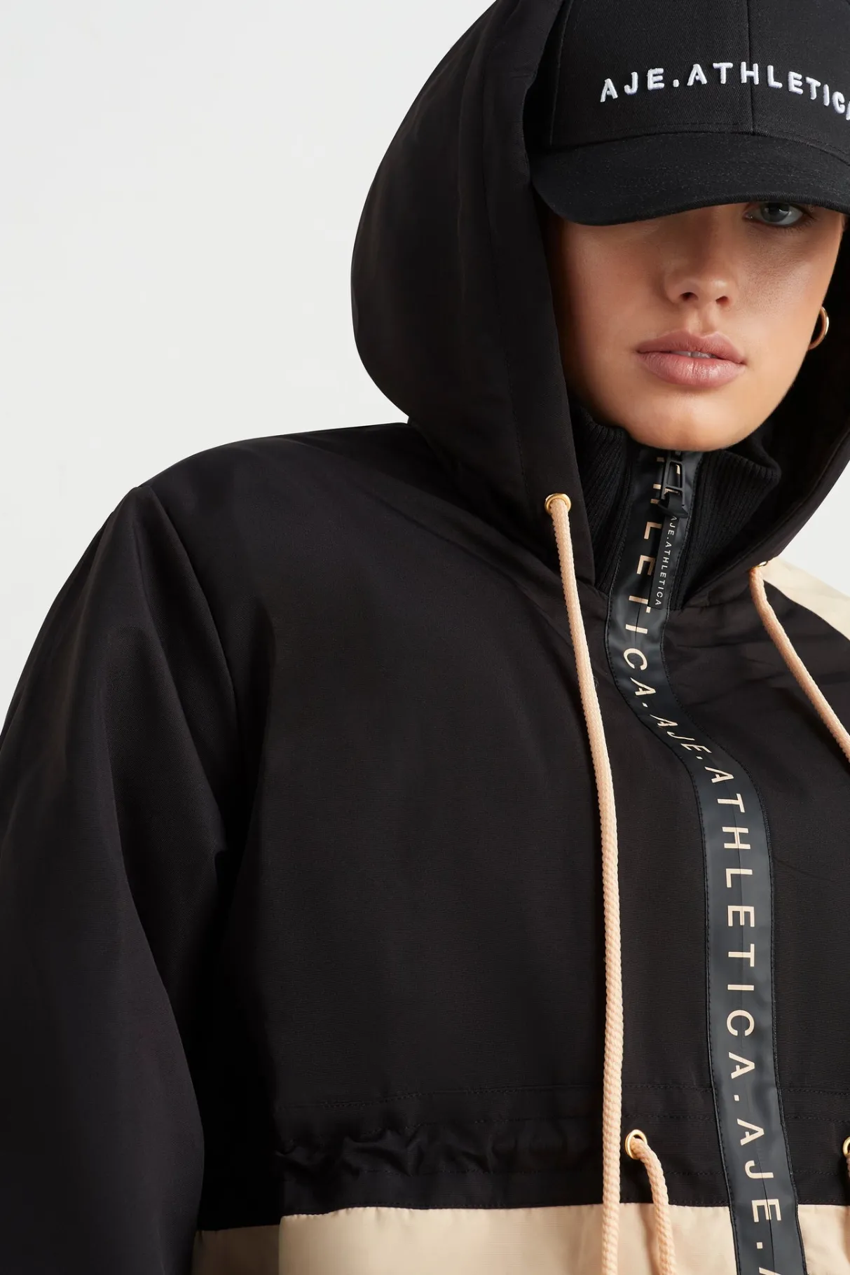 colour_block_long_jacket__9-1.webp Best Sale Aje ATHLETICA Colour Block Long Jacket 731 Black/Beige